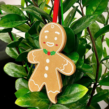 Load image into Gallery viewer, Gingerbread Man Christmas Card Ornament - Papery.Art