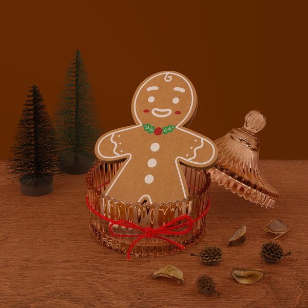 Gingerbread Man Christmas Card Ornament - Papery.Art