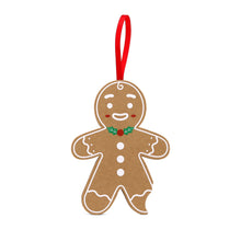Load image into Gallery viewer, Gingerbread Man Christmas Card Ornament - Papery.Art