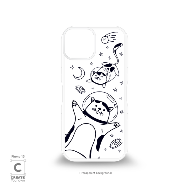 ArtiShell Backplate [Space Cat] iPhone 15/15 Plus/15 Pro /15 Pro Max