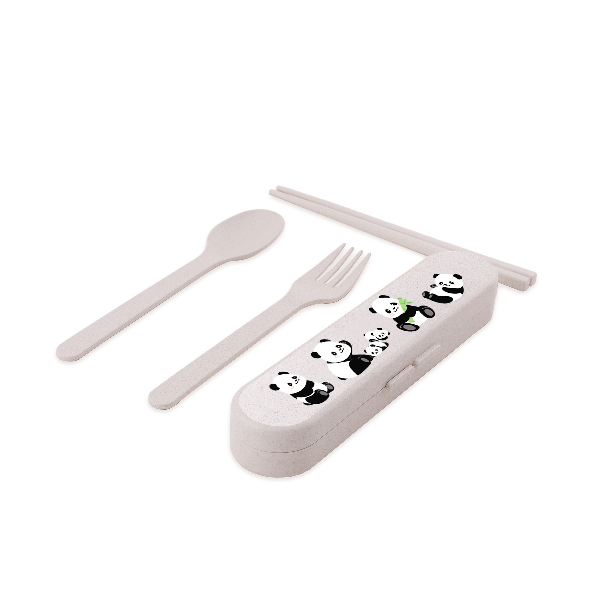 環保餐具套裝 [熊貓一家]