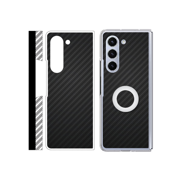 Clear GADGET CASE [Black Stripes - Samsung Galaxy Z Fold5]