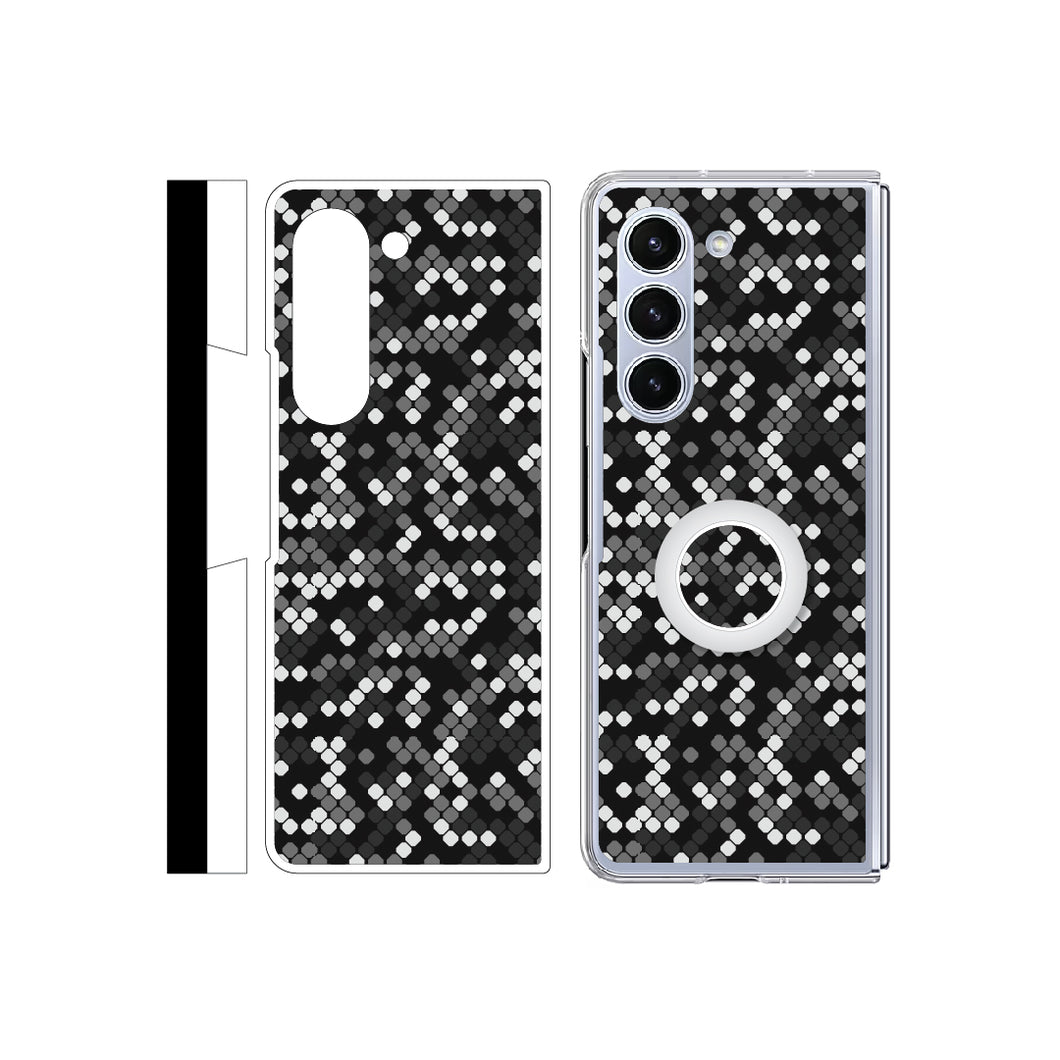 Clear GADGET CASE [Black Tiles - Samsung Galaxy Z Fold5]