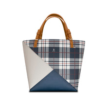 Load image into Gallery viewer, OriTote S [Colour Block | Navy Checkered]
