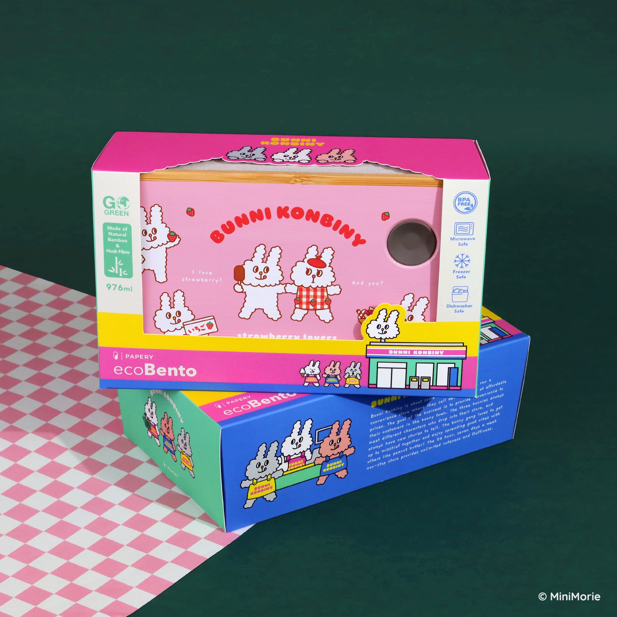 ecoBento [BUNNI KONBINY - Strawberry Lovers]