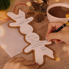 將圖片載入圖庫檢視器 Gingerbread Man Christmas Card Ornament - Papery.Art
