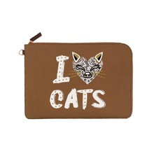 將圖片載入圖庫檢視器 TabletClutch [Cat - I &lt;3 Cats] - Papery.Art
