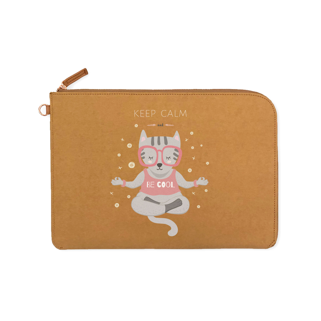 TabletClutch [Cat - Keep Calm Be Cool] - Papery.Art