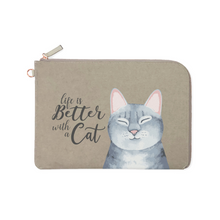 將圖片載入圖庫檢視器 TabletClutch [Cat - Life is Better with a Cat] - Papery.Art

